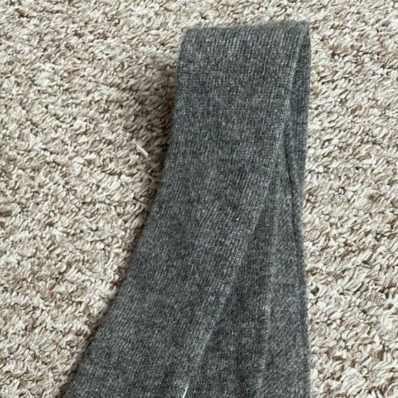 Thom Sweeney Cashmere Knitted Grey Gray Square Tie (Richard James Savile Row) - Picture 4 of 6